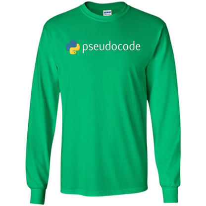 Funny Python Programming Pseudocode T-shirt Irish Green