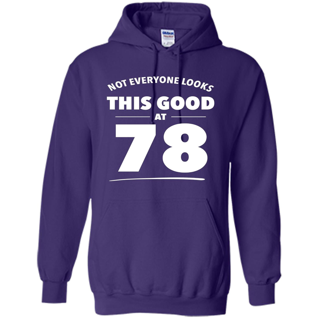 Birthday Gift T-shirt Not Everyone Looks This Good At 78 Purple