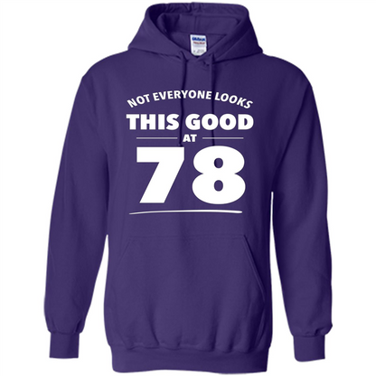 Birthday Gift T-shirt Not Everyone Looks This Good At 78 Purple
