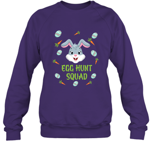 Egg Hunt Squad Happy Easter Day ShirtUnisex Fleece Pullover Sweatshirt