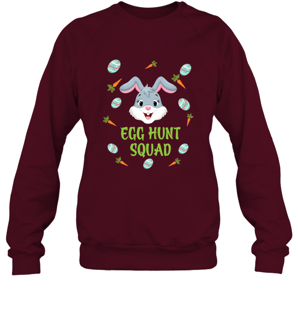 Egg Hunt Squad Happy Easter Day Shirt Sweatshirt Maroon