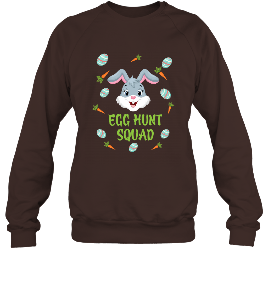 Egg Hunt Squad Happy Easter Day Shirt Sweatshirt Dark Chocolate