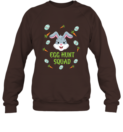 Egg Hunt Squad Happy Easter Day Shirt Sweatshirt Dark Chocolate