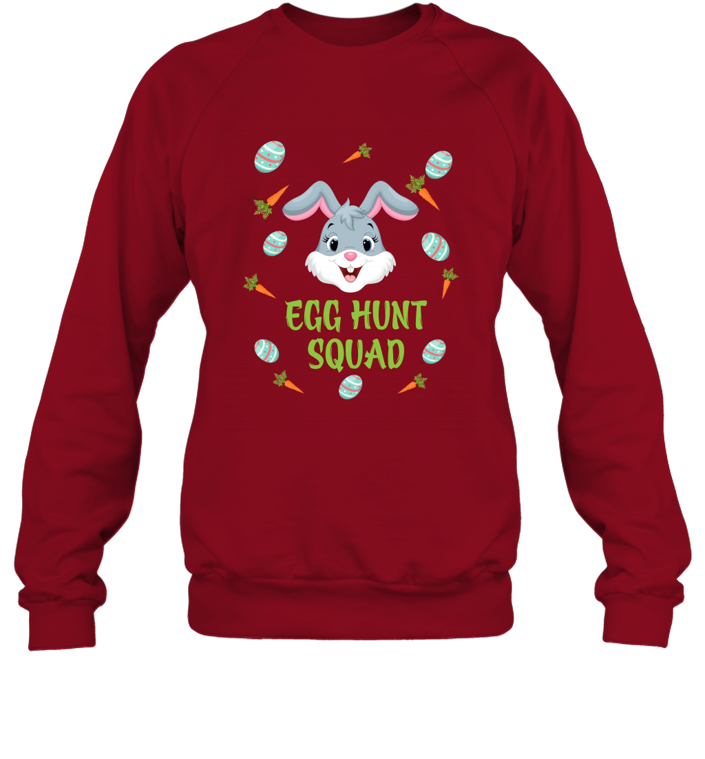 Egg Hunt Squad Happy Easter Day Shirt Sweatshirt Cardinal Red