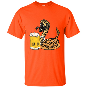 Smiletodaytees Funny Rattlesnake Drinking Beer T-shirt