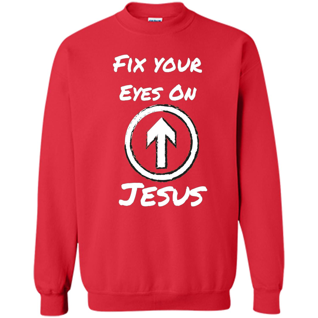 Fix Your Eyes On Jesus T-shirt Faithful Christians Red