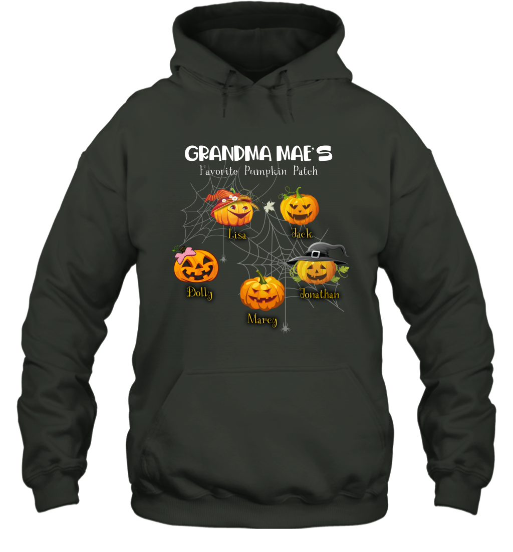 Grandma mae's favorite pumpkin patch Halloween Custom Hoodie Hoodie Forest