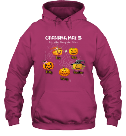 Grandma mae's favorite pumpkin patch Halloween Custom Hoodie Hoodie Heliconia