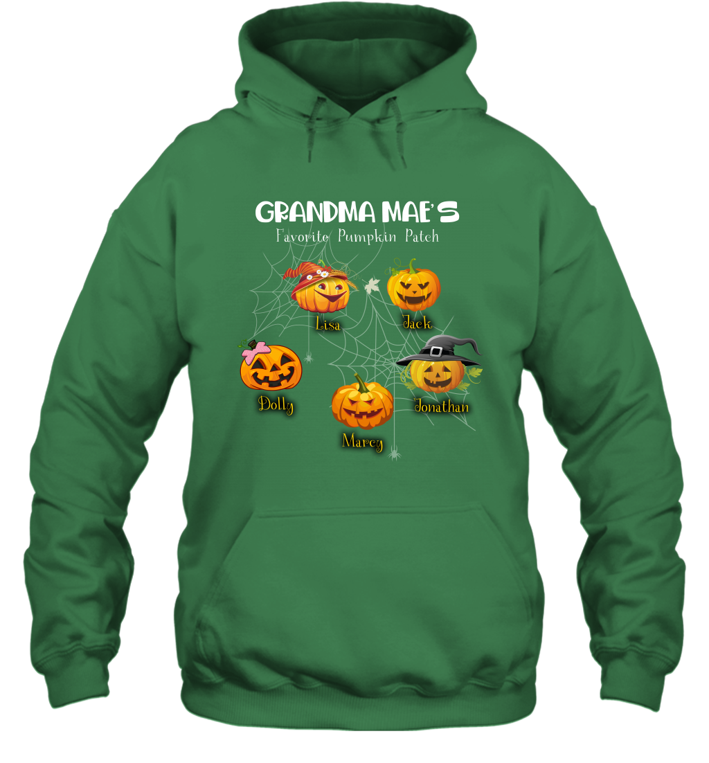 Grandma mae's favorite pumpkin patch Halloween Custom Hoodie Hoodie Irish