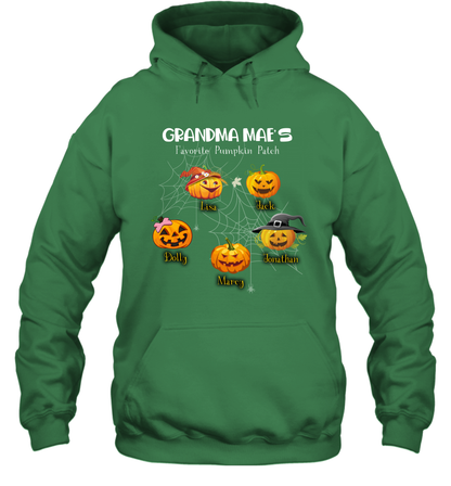 Grandma mae's favorite pumpkin patch Halloween Custom Hoodie Hoodie Irish
