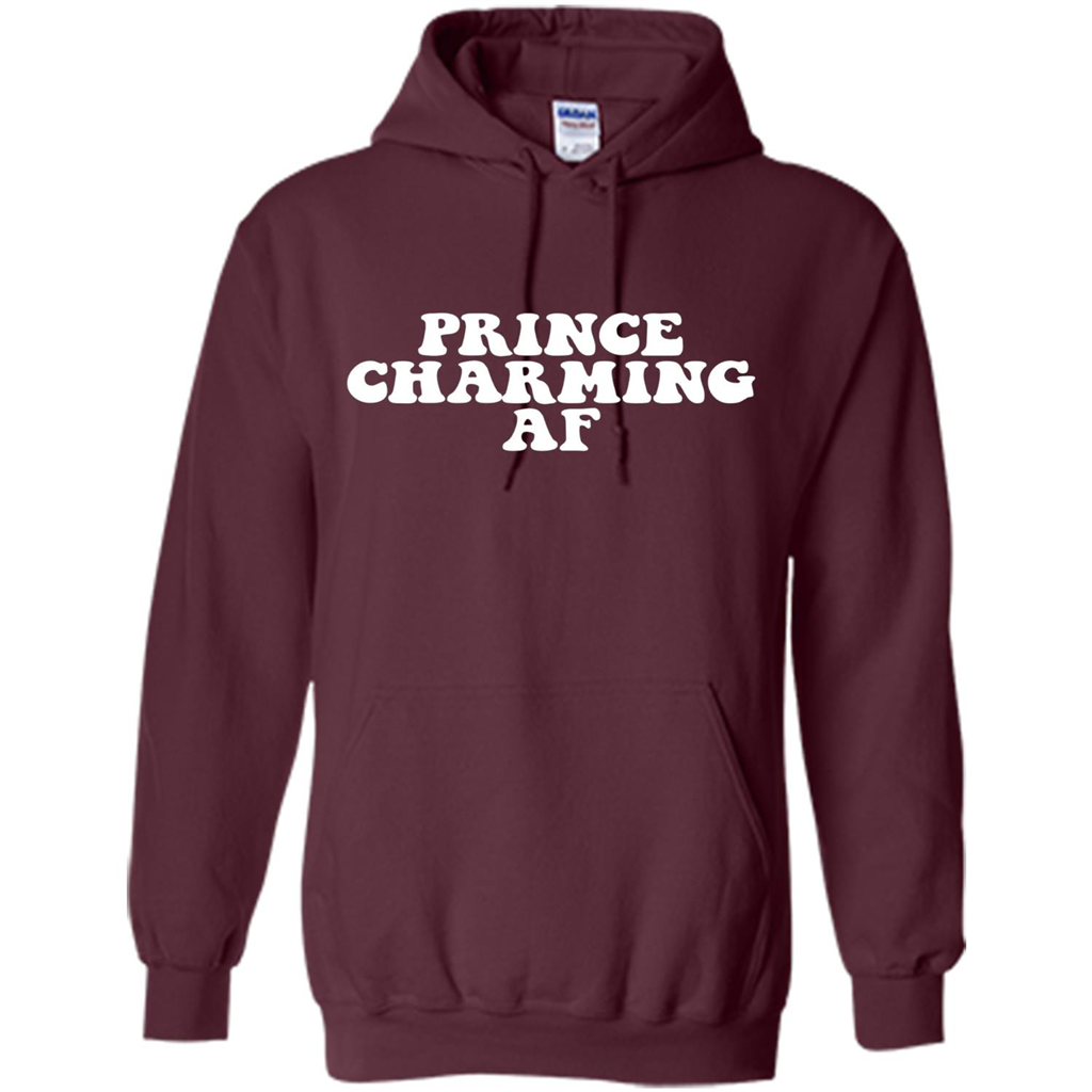 Prince Charming AF T-shirt Fairy Tale Hero Charmer Pun T-shirt Maroon