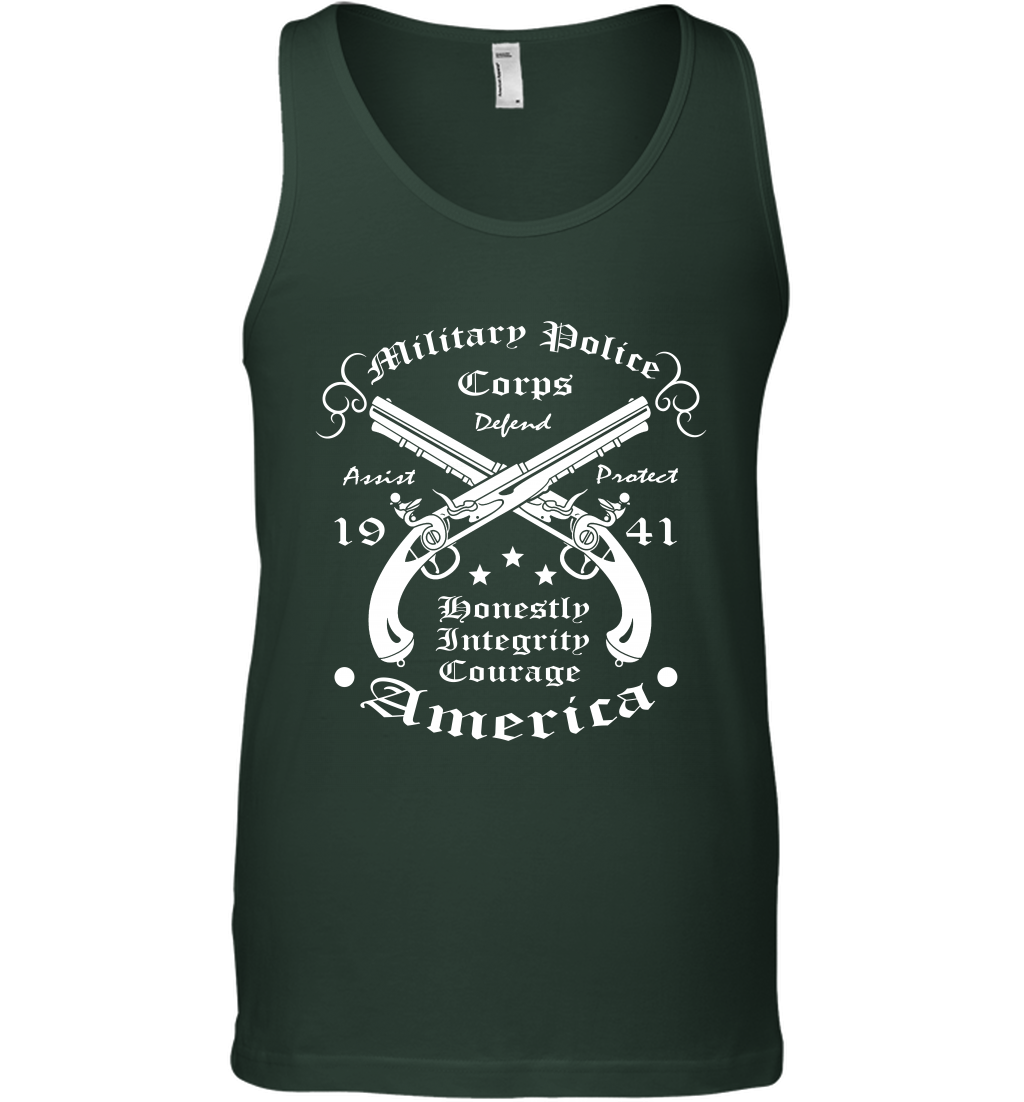 Military Police America Shirt Tank Top Tank Top Forest Green