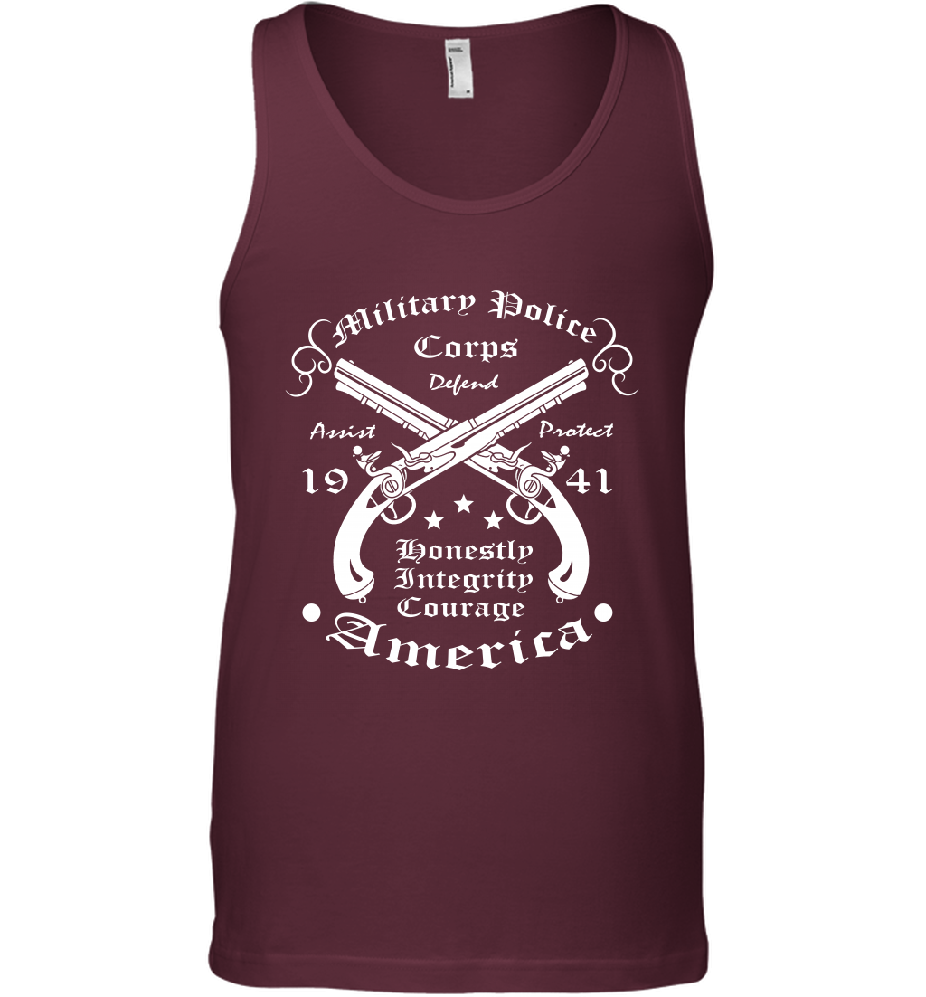 Military Police America Shirt Tank Top Tank Top Maroon