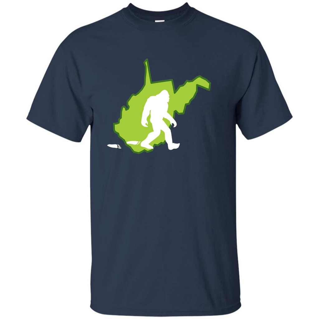 West Virginia State Bigfoot Hunter T-shirt Navy