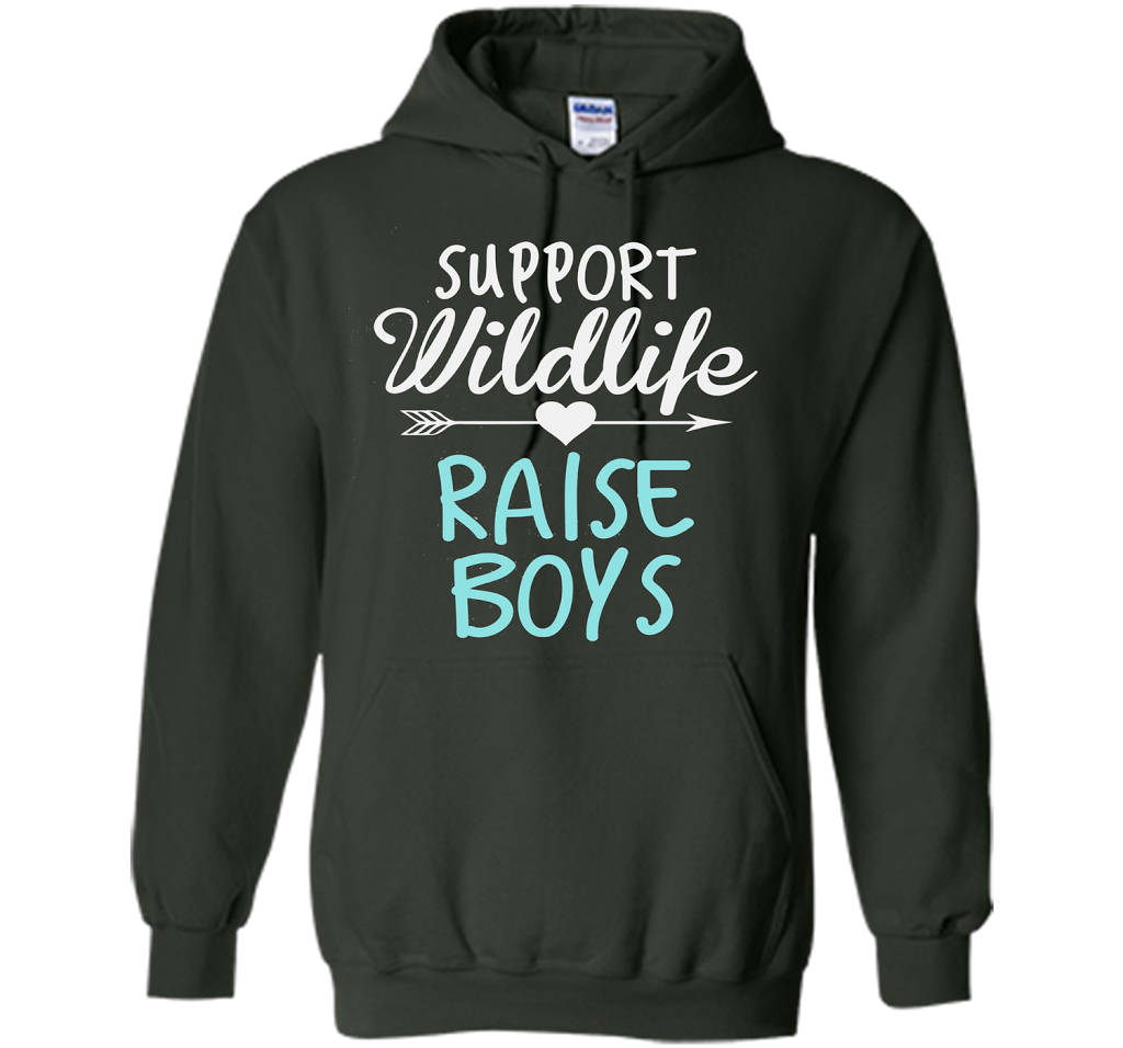 Support Wildlife Raise Boys T-shirt Forest Green