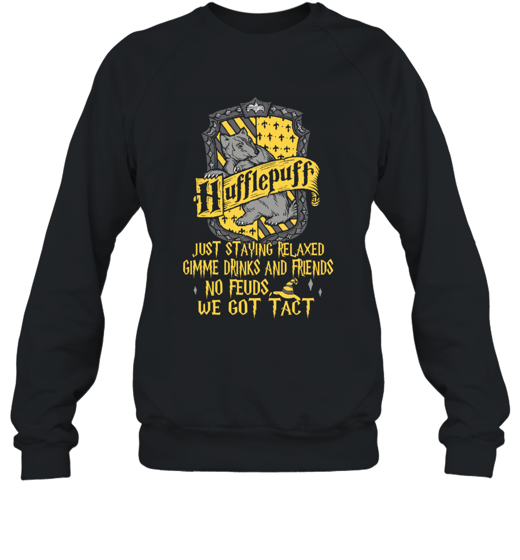Harry Potter Quotes Hufflepuff Sweatshirt Sweatshirt Black