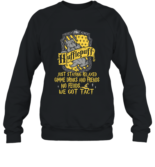 Harry Potter Quotes Hufflepuff Sweatshirt Sweatshirt Black