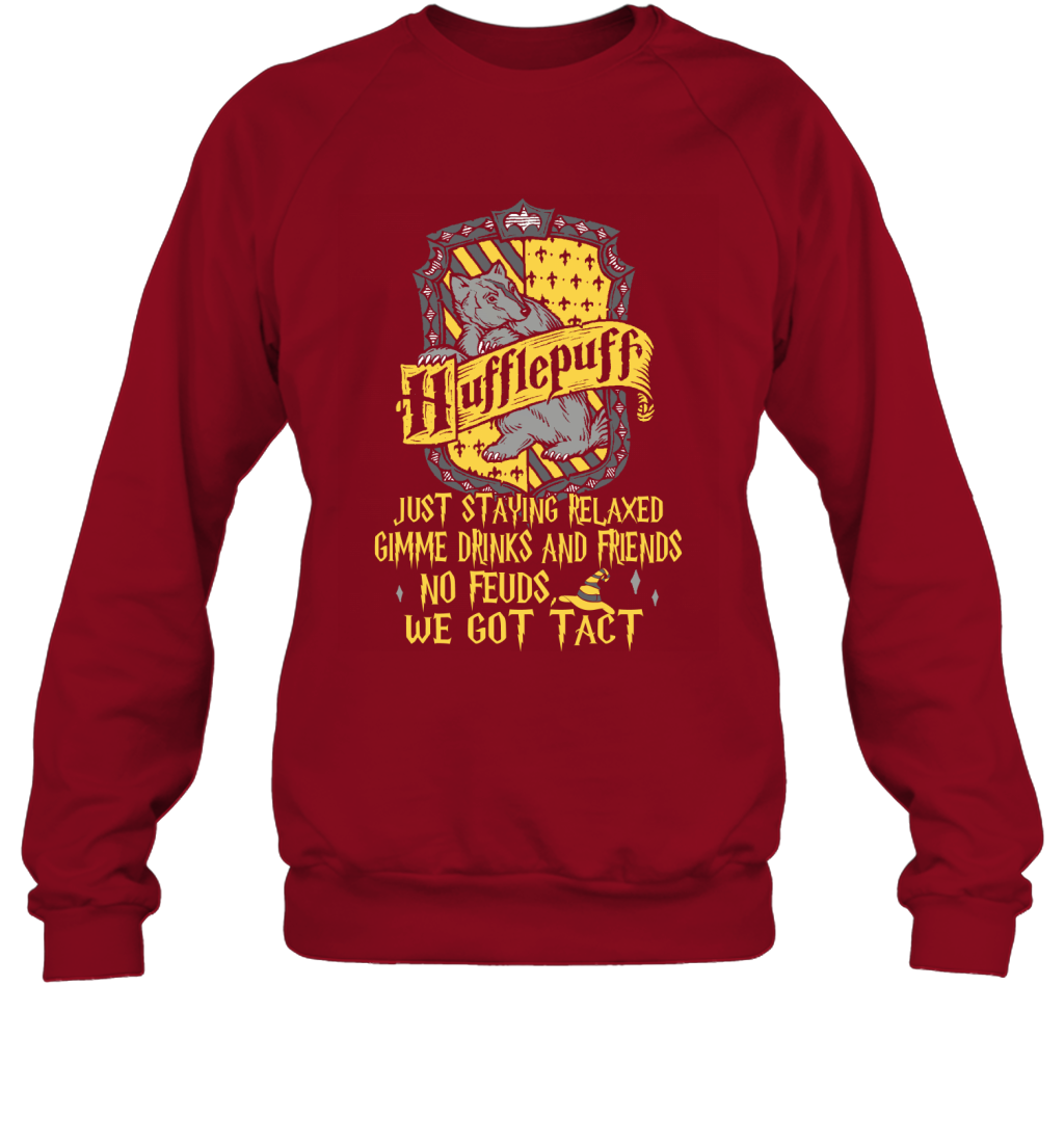 Harry Potter Quotes Hufflepuff Sweatshirt Sweatshirt Cardinal Red