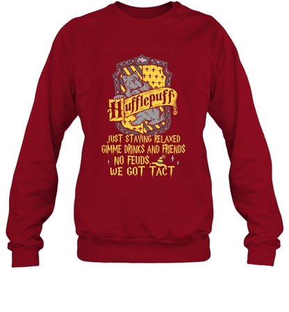 Harry Potter Quotes Hufflepuff Sweatshirt Sweatshirt Cardinal Red