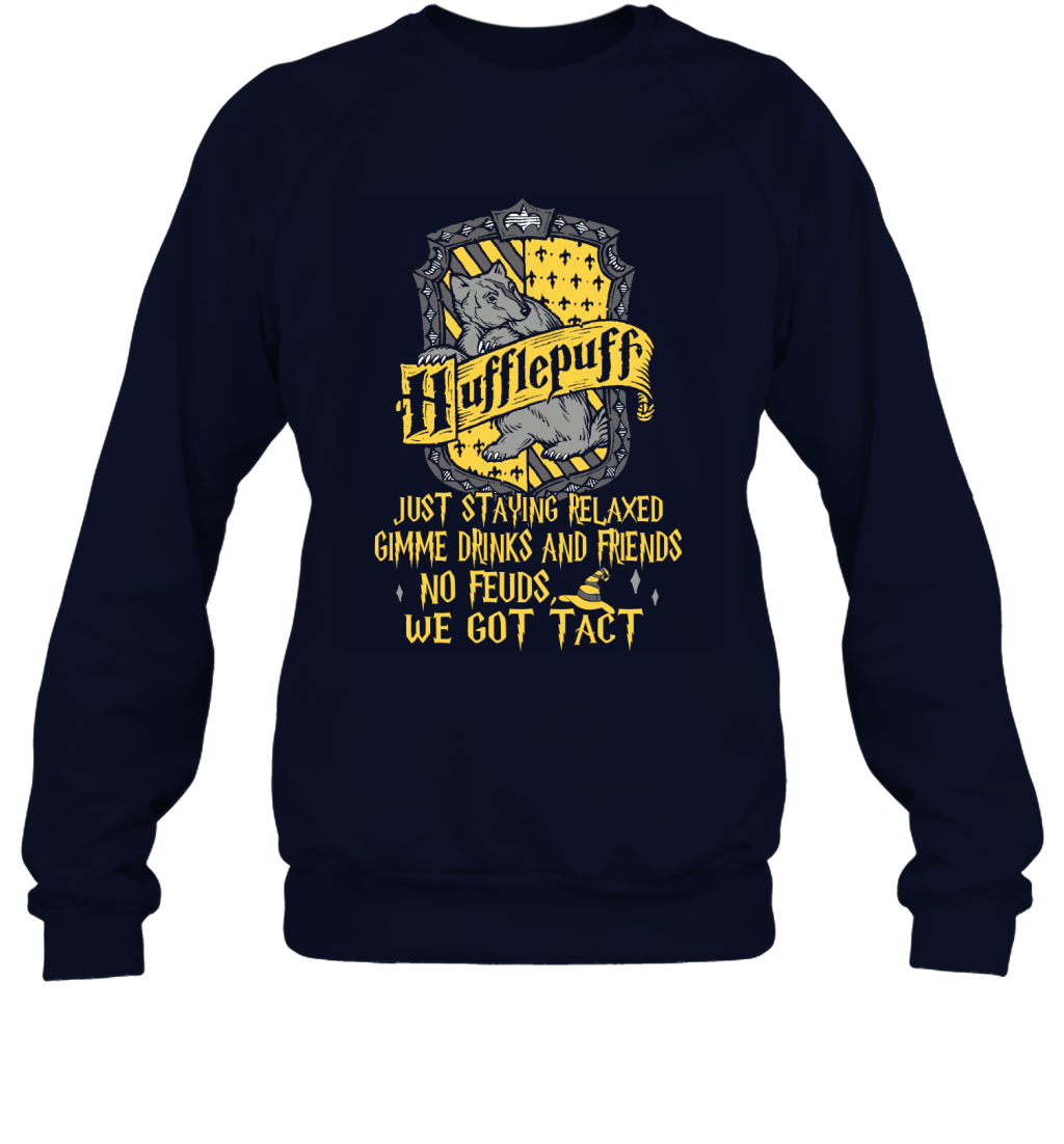 Harry Potter Quotes Hufflepuff Sweatshirt Sweatshirt Navy