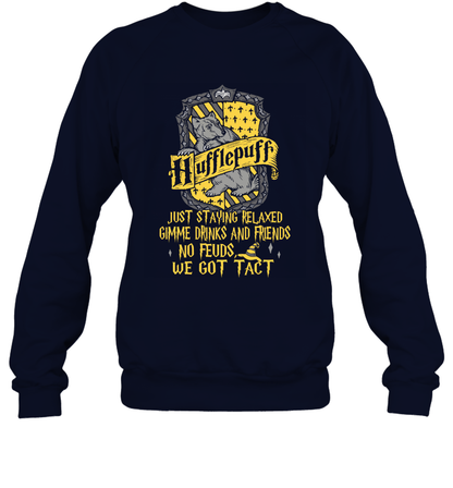 Harry Potter Quotes Hufflepuff Sweatshirt Sweatshirt Navy