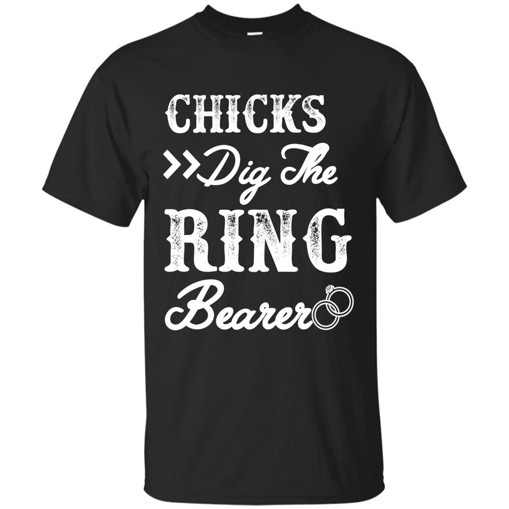 Ring Bearer T-shirt Chicks Dig The Ring Bearer Black