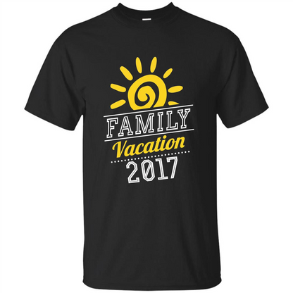 Summer T-shirt Family Vacation 2017 T-shirt Black