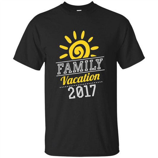 Summer T-shirt Family Vacation 2017 T-shirt Black