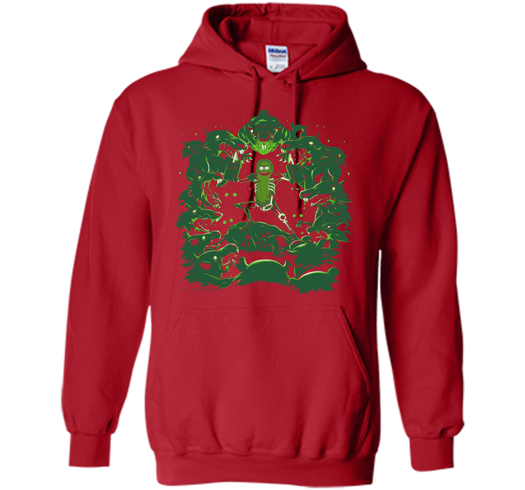 Pickle Rick Vs The Rats T-shirt Red