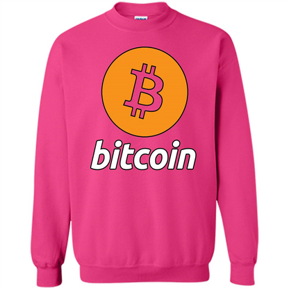 Bitcoin Logo Cryptocurrency BTC T-shirt Heliconia