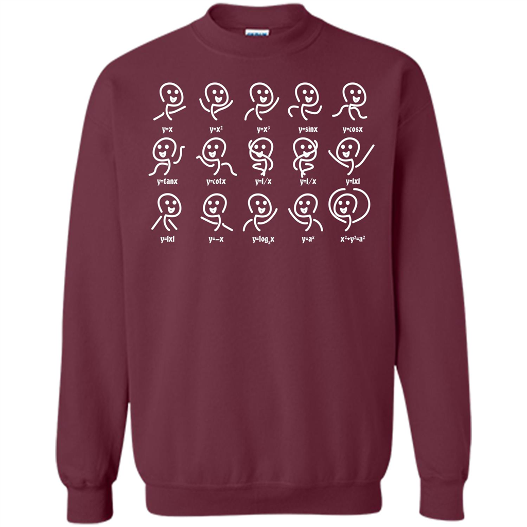 Math Lover T-shirt Algebra Dance Funny Graph Figures Math Equation Maroon