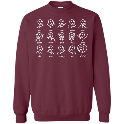 Math Lover T-shirt Algebra Dance Funny Graph Figures Math Equation Maroon