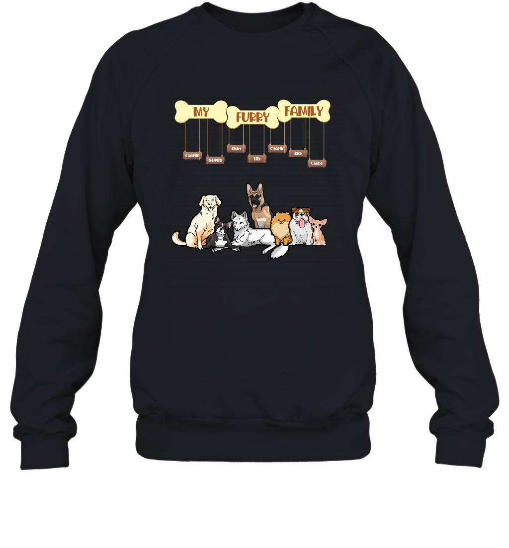 My Furry Family Sweatshirt Sweatshirt Black