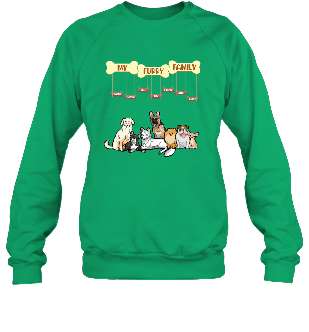 My Furry Family Sweatshirt Sweatshirt Irish Green