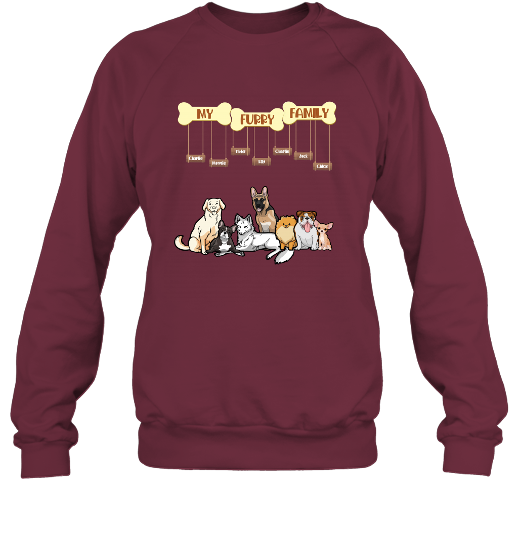 My Furry Family Sweatshirt Sweatshirt Maroon