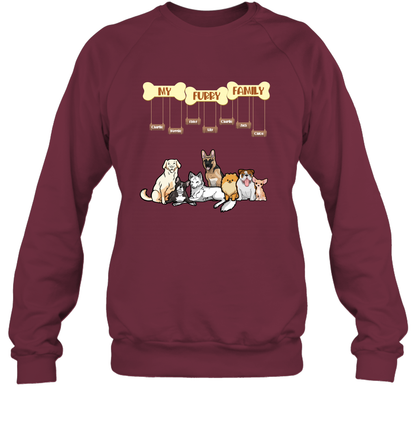 My Furry Family Sweatshirt Sweatshirt Maroon