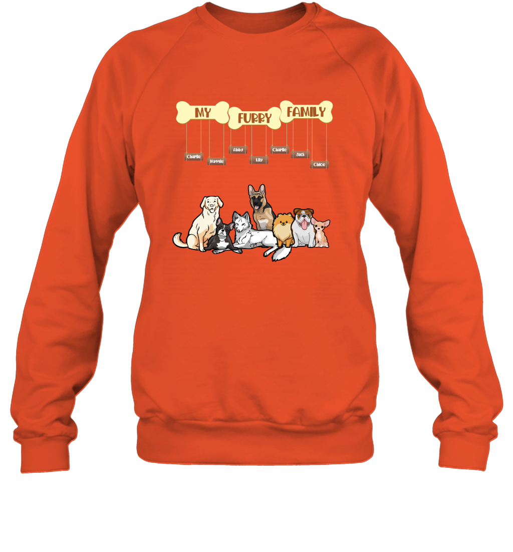 My Furry Family Sweatshirt Sweatshirt Orange