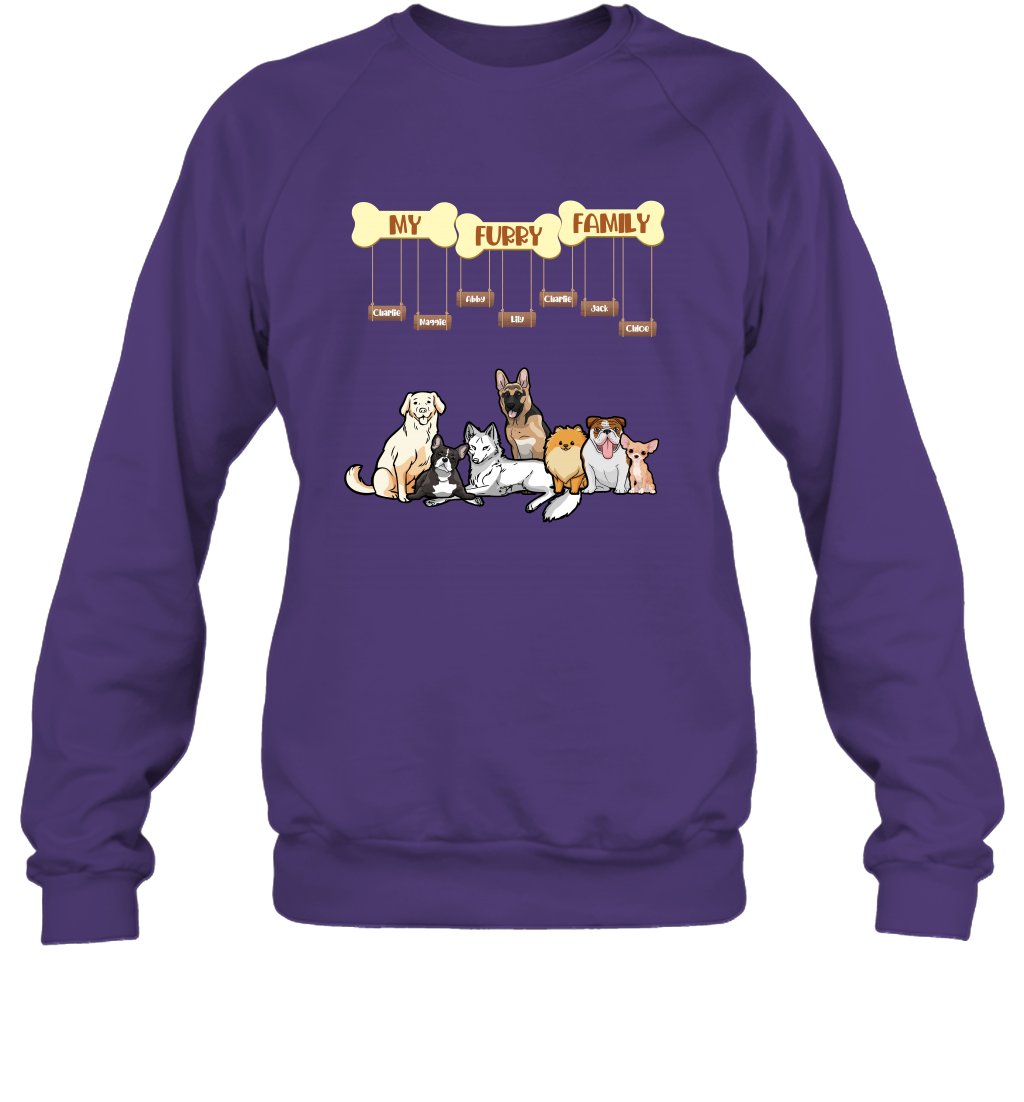 My Furry Family Sweatshirt Sweatshirt Purple