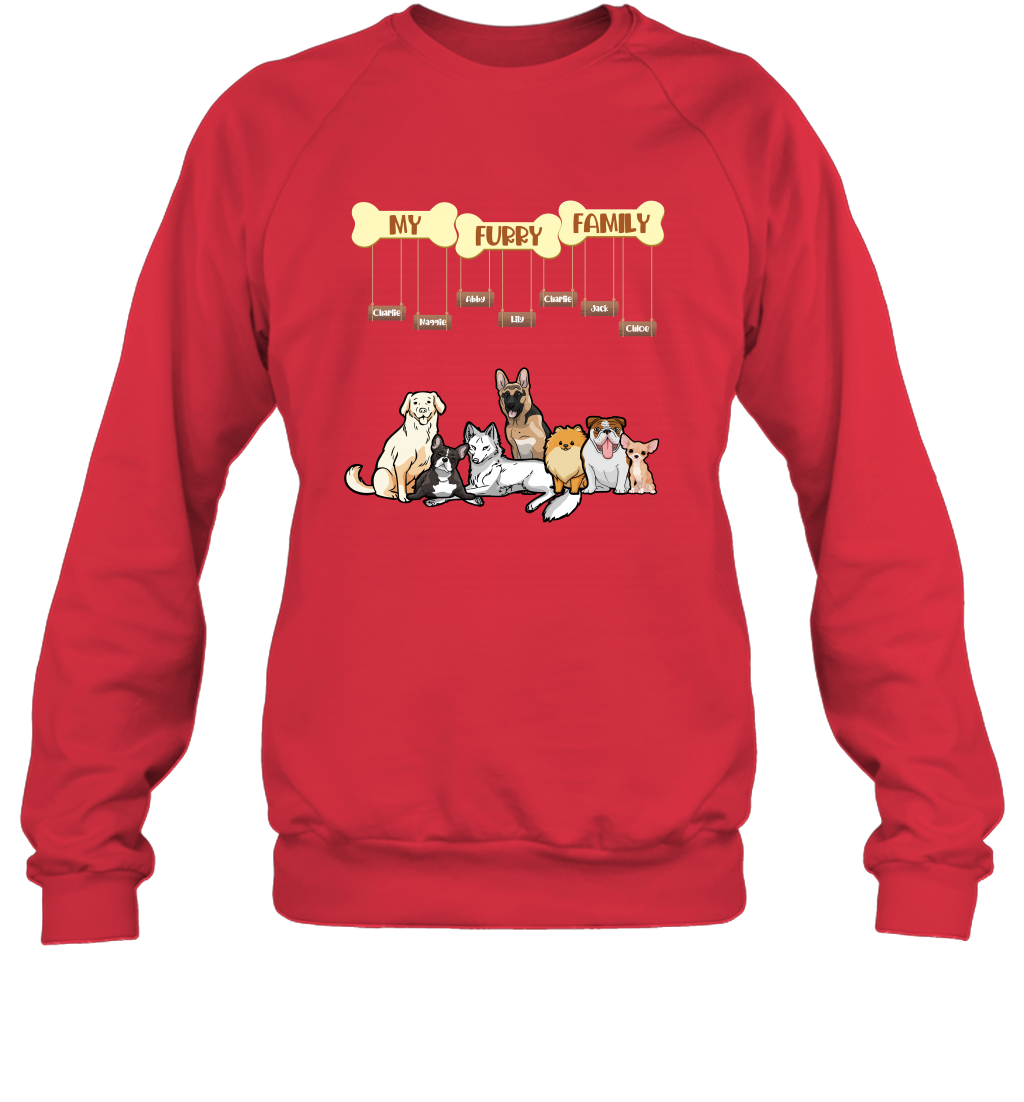 My Furry Family Sweatshirt Sweatshirt Red