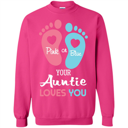 Baby T-shirt Pink Or Blue Your Auntie Loves You Heliconia