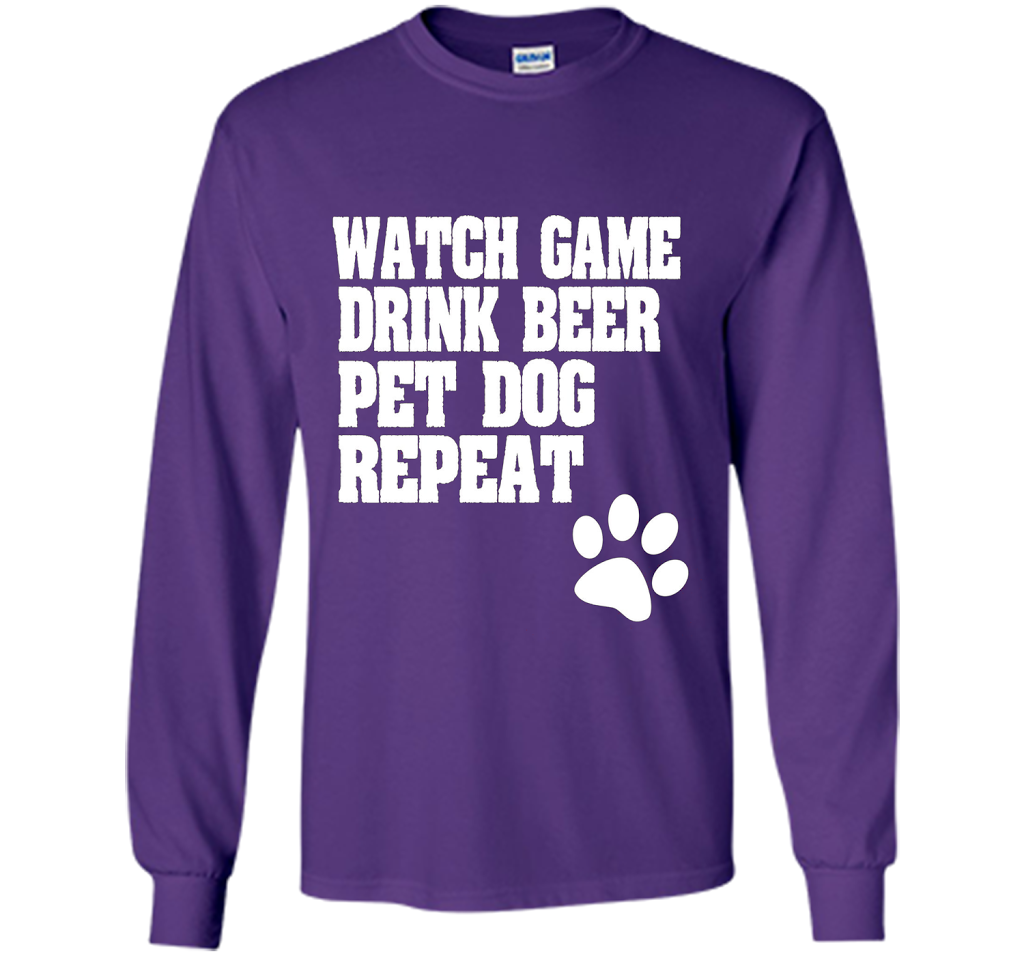 Sports Fan, Beer Drinker, Dog Lover Shirt for men and women shirt Purple