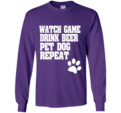 Sports Fan, Beer Drinker, Dog Lover Shirt for men and women shirt Purple