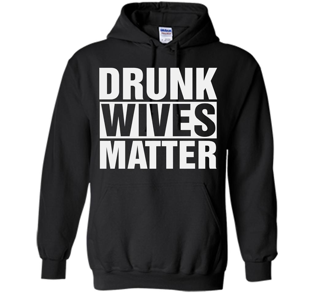 Wife T-shirt Drunk Wives Matter T-shirt Black