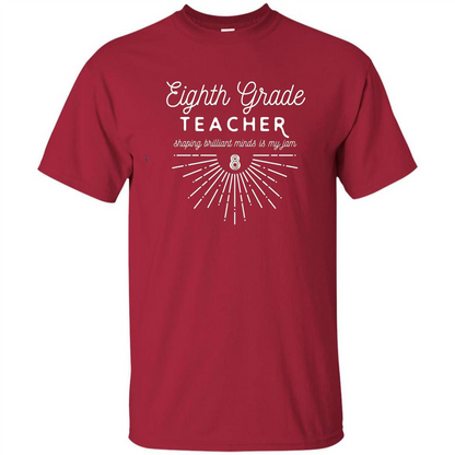 Teacher T-Shirts by F5 Eighth Grade Teacher T-shirt Cardinal