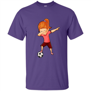 Soccer T-shirt For Girls Funny Dabbing Dab Dance Soccer Ball