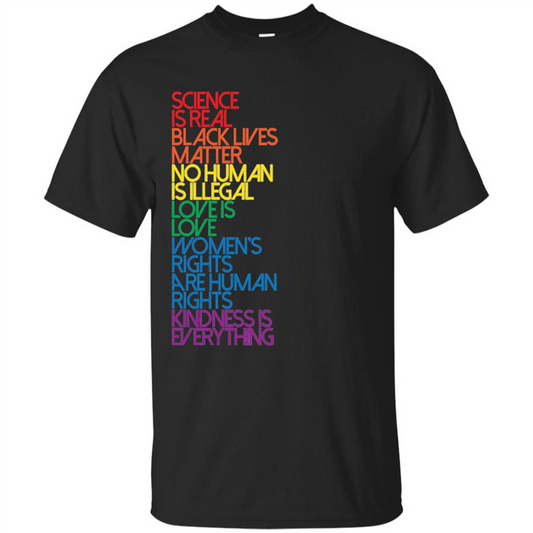 Science Is Real Black Lives Matter T-shirt Black