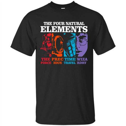 Movie T-shirt The Four Natural Elements T-shirt Black