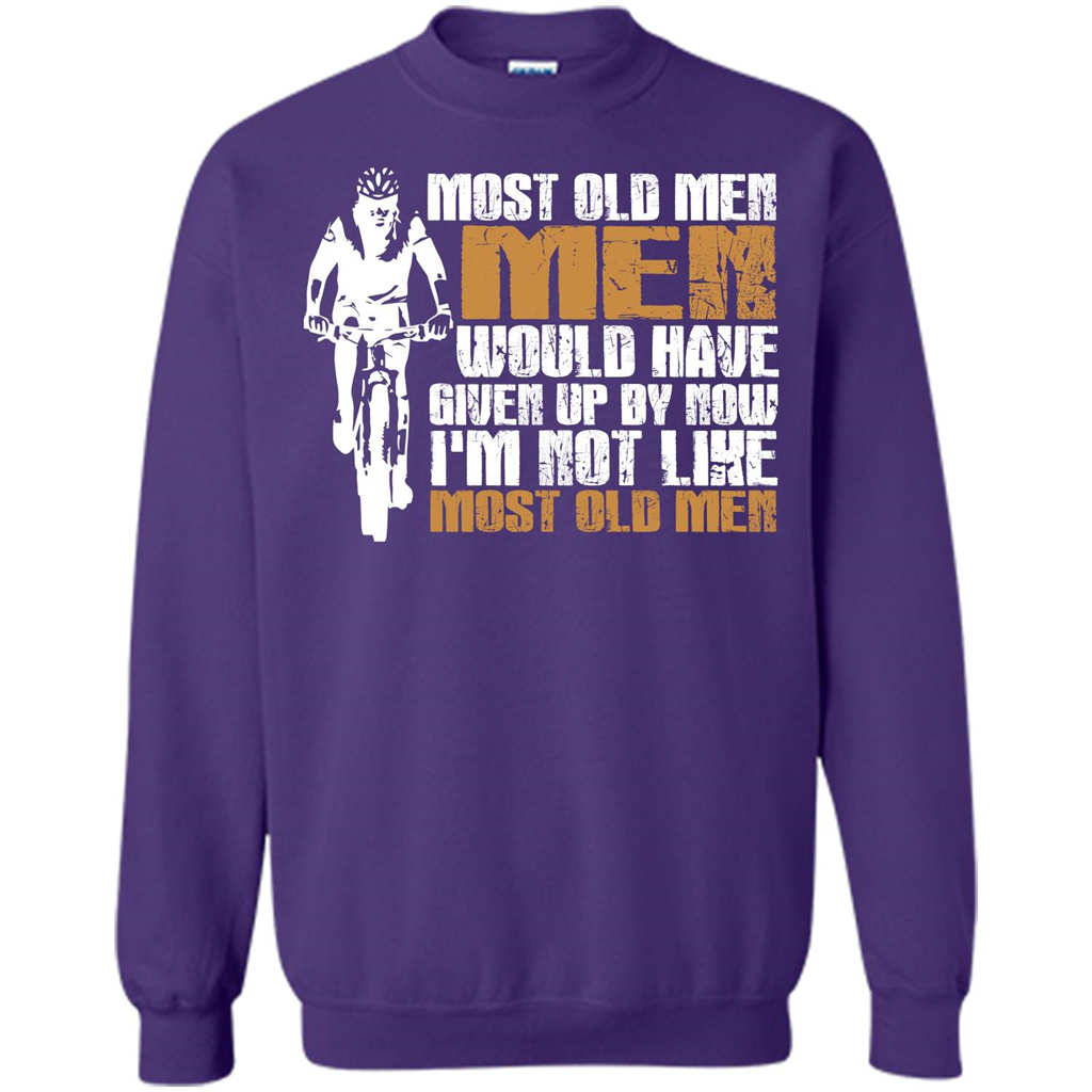 Bicycle Man T-shirt Most Old Men Would Have Given Up By Now I'm Not Like Most Old Men Orange