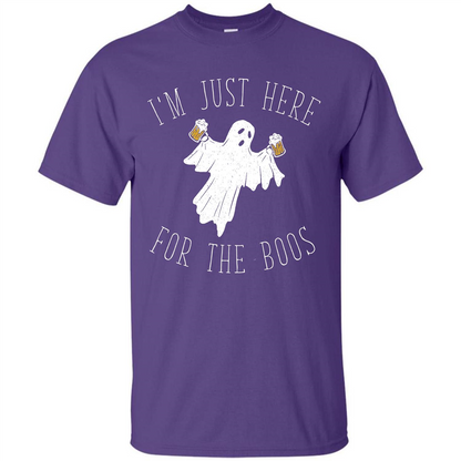 Halloween T-shirt I'm Just Here For The Boos T-shirt Purple