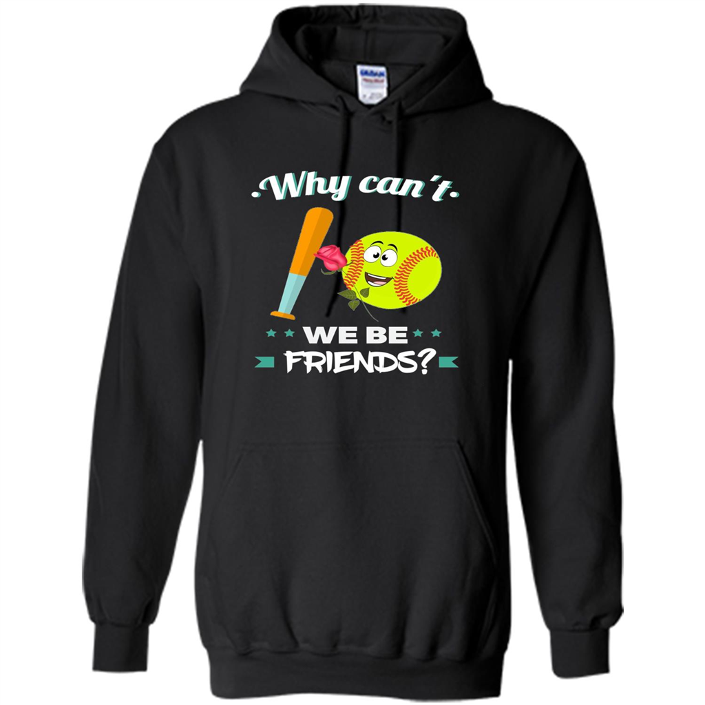 Funny Softball T-shirt Why Can't We Be Friends T-Shirt